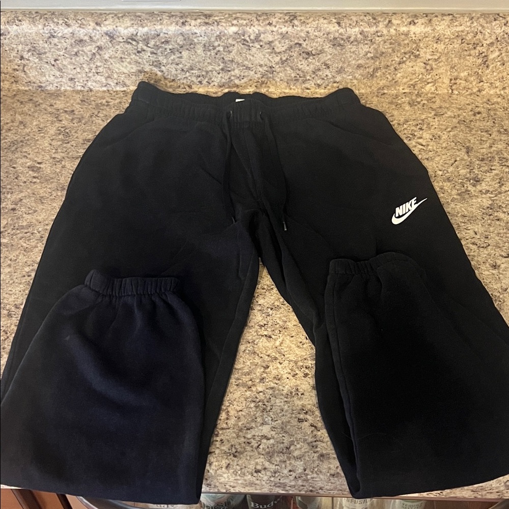 Nike Women’s Black Sweatpants with White Logo